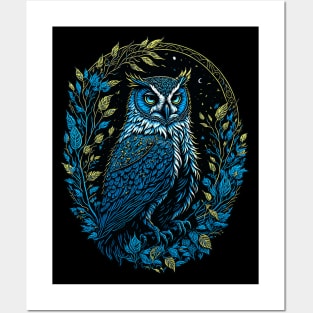 Great Horned Owl Graphic Design Posters and Art